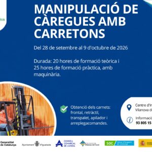 PRE-INSCRIPCIÓ CURS MANIPULACIÓ DE CÀRREGUES AMB CARRETONS